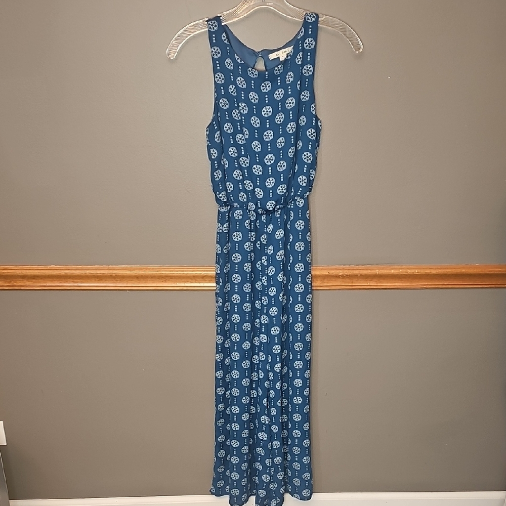 Miami Blue One Piece Jumpsuit with White Design